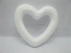 100Pcs Polystyrene Foam Hollow Heart Decoration Craft DIY 90mm