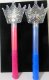 10X New Colourful Light Flashing Sticks Mixed - Clear Crown Top