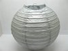 10 New Plain Silver Paper Lantern Wedding Favor 30cm
