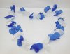 12 Blue&White Hawaiian Dress Party Flower Leis/Lei 6.5cm