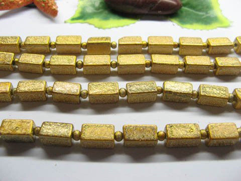 10 Strands Yellow Baked Glass Beads 6x12mm be-g569 10 Strands Yellow Baked Glass Beads 6x12mm be-g569
