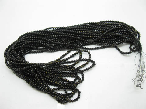 10 Strands Black Round Lampwork Glass Beads 4mm 10 Strands Black Round Lampwork Glass Beads 4mm
