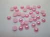 5000Pcs 6mm Pink Semi-Circle Simulated Pearl Bead Flatback