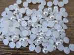 1000Pcs 10mm White Semi Simulated Pearl Bead Flatback