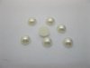 2500Pcs 8mm Ivory Semi-Circle Simulated Pearl Bead Flatback