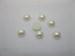2500Pcs 8mm Ivory Semi-Circle Simulated Pearl Bead Flatback