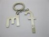 10Pcs Sliver Key Ring Key Chain Father & Mother Symbol