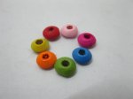 3000Pcs Flat Round Wood Beads Mixed Color 6mm