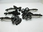 20Pcs Black Hair Clips Barrettes 12cm Assorted