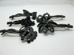 20Pcs Black Hair Clips Barrettes 12cm Assorted