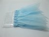 25 Blue Bridal Hair Comb Headpiece with Attached Organza Ribbon