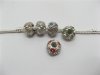 20 Alloy European Thread Beads with Rhinestone pa-m89 20 Alloy European Thread Beads with Rhinestone pa-m89
