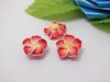 100 Red Fimo Beads Frangipani Jewellery Finding 1.5cm