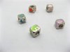 20 Metal Cube Enamel Thread European Beads