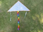 4X Blank Plain DIY Triangle Kids Painting Kite W/Tools Outdoor