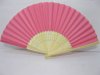 10X DIY Plain Pink Paper Hand Fans for Wedding 21cm 10X DIY Plain Pink Paper Hand Fans for Wedding 21cm