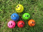 100X Smiling Face Bouncing Balls 25mm Mixed Colour