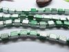 10 Strands Green&White Baked Glass Beads 7x8mm 10 Strands Green&White Baked Glass Beads 7x8mm