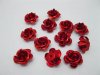 475Pcs Red Flower Beads Findings 15mm
