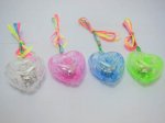 70 Flashing Plastic Heart Necklace For Disco Party Mixed Color