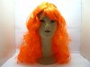 4Pcs Long Curly Wavy Cosplay Party Hair Wig - Orange