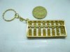 10 Durable Golden Plated Fengshui Abacus Keyrings