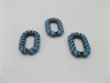 310 Blue Plastic Loop Beads Jewelry finding