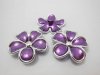 3x30Pcs Purple Flower Hairclip Jewelry Finding Beads 4.5cm 3x30Pcs Purple Flower Hairclip Jewelry Finding Beads 4.5cm
