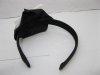 12Pcs New Black Hairbands with Attached Flower
