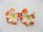 50 New Orange&Yellow Fabulous Foam Frangipani Flower 8x3.5cm