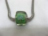 50 Green Murano Cubic Glass European Beads be-g366