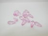 650Pcs Pink Faceted TearDrop Acrylic Beads Finding 18x9mm