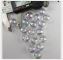 3Packets X 48Pcs Plastic AB Color Clear Round Beads 16mm Dia.