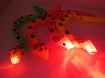 10X Red Light Up Plastic Wiggle Snake Mixed