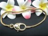 1 Golden Plated Heart Clasp European Bracelets 20cm