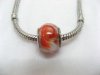 100 White Murano Round Glass European Beads be-g345 100 White Murano Round Glass European Beads be-g345