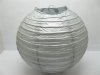 10 New Plain Silver Paper Lantern Wedding Favor 25cm