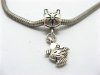 50 Silver Charms Fit European Beads with Fish ac-sp447 50 Silver Charms Fit European Beads with Fish ac-sp447