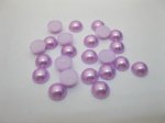 2500Pcs 8mm Purple Semi-Circle Simulated Pearl Bead Flatback