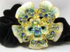 12pcs Chic Designer Hair Clips,Rhinestone Floral Clips