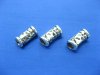 100 silver plated alloy metal Curved Barrel Pandora Beads 100 silver plated alloy metal Curved Barrel Pandora Beads