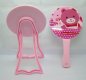 4Set X 2Pcs Pink Handheld & Stand Single Side Makeup Mirror 4Set X 2Pcs Pink Handheld & Stand Single Side Makeup Mirror