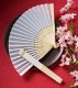 12Pcs New Plain White Cloth Folding Hand Fans Wedding Favor 12Pcs New Plain White Cloth Folding Hand Fans Wedding Favor