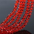 10Strand x 68Pcs Red Rondelle Faceted Crystal Beads 8mm