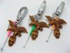 100X Resin Eagle Key Rings with Curette Bag Dangles
