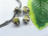 20 Alloy Yellow Enamel Heart Thread European Beads pa-m232