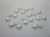 750Pcs 12mm White Semi-Circle Simulated Pearl Bead Flatback