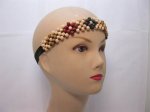 5x12Pcs New Elastic Wooden Beaded Headbands