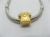 50X18K Gold Plated Pandora T-shirt Shaped Thread Beads