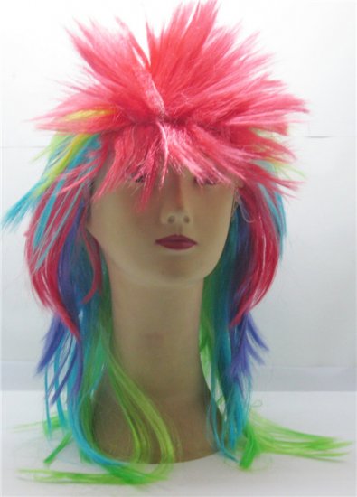 4Pcs Multi Colored Fancy Dress Up Wigs Costume Party - Click Image to Close